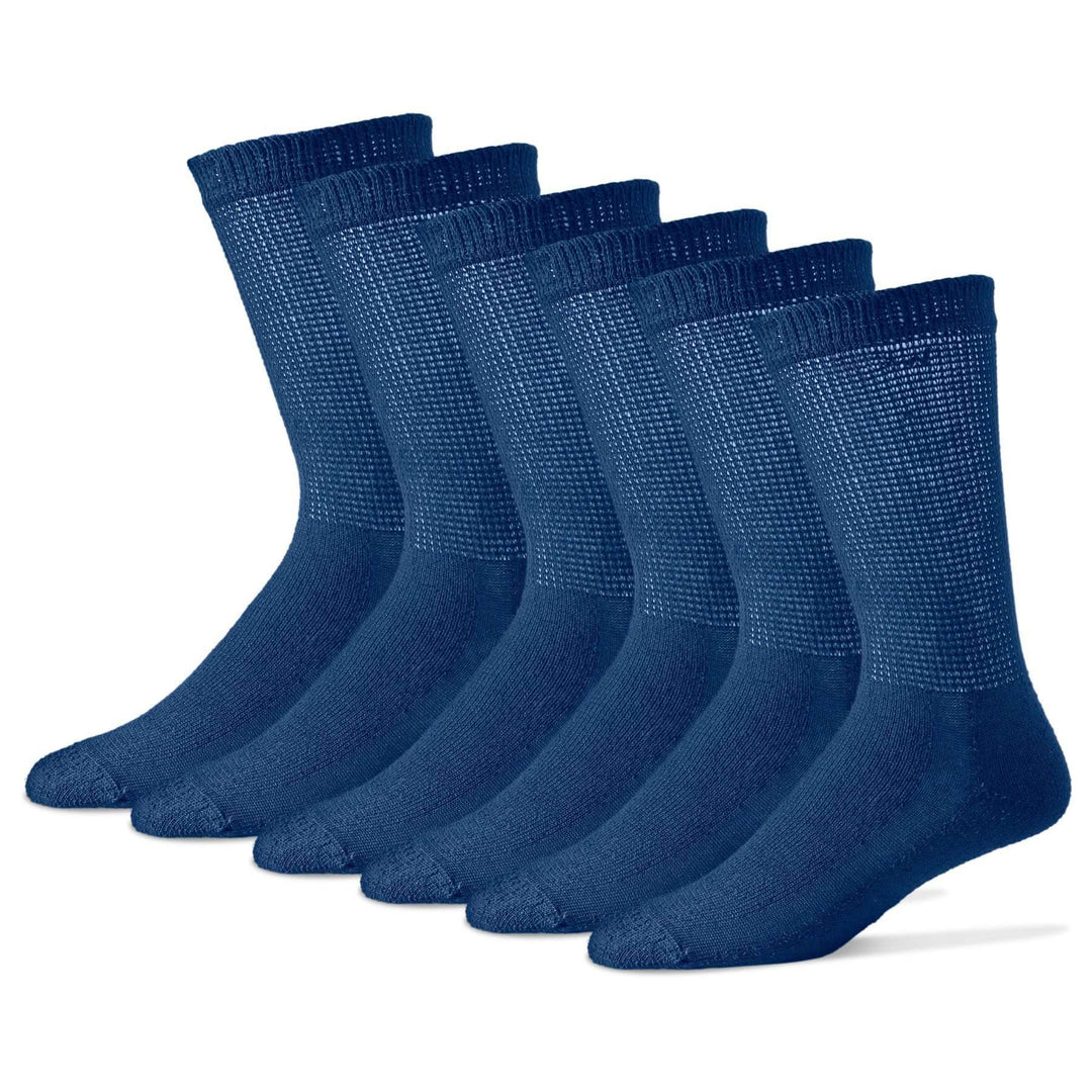 Physician's Choice Diabetic Socks Large / Crew / Navy Diabetic Socks (12 Pairs)