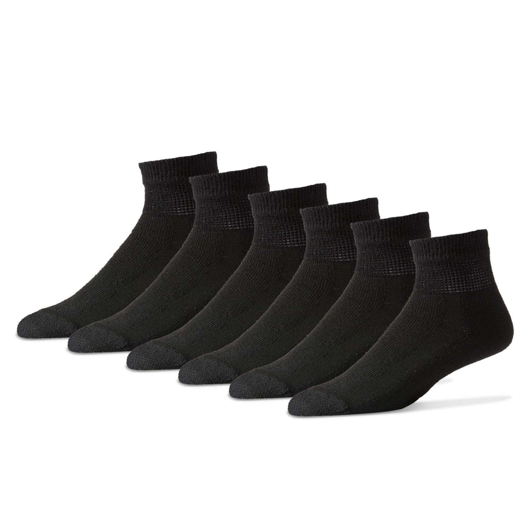 Physician's Choice Diabetic Socks Large / Quarter / Black Diabetic Socks (12 Pairs)