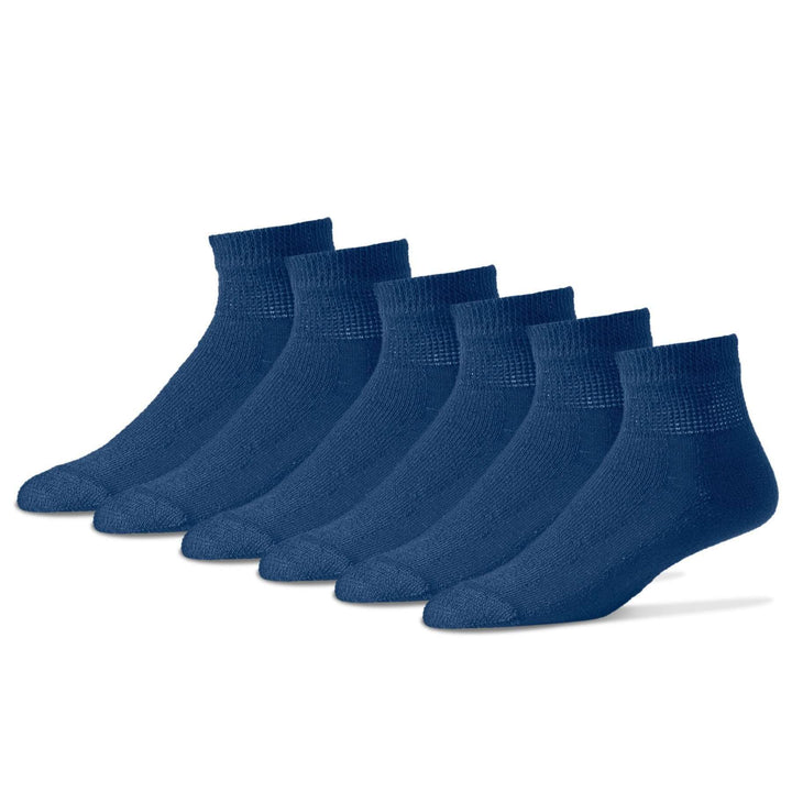 Physician's Choice Diabetic Socks Large / Quarter / Navy Diabetic Socks (12 Pairs)