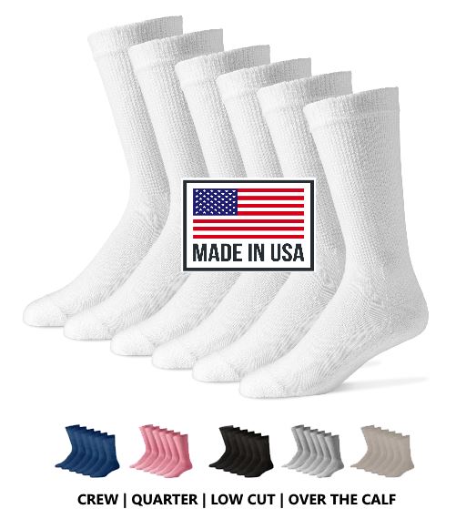12 Packs - Diabetic Socks