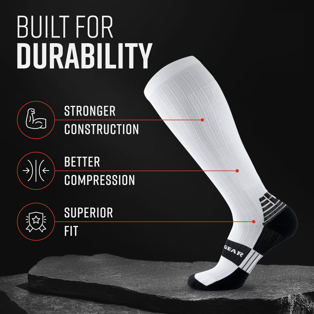 Tall Compression Socks [White]