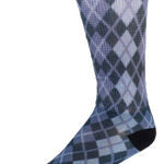 Argyle Gray Diabetic Socks