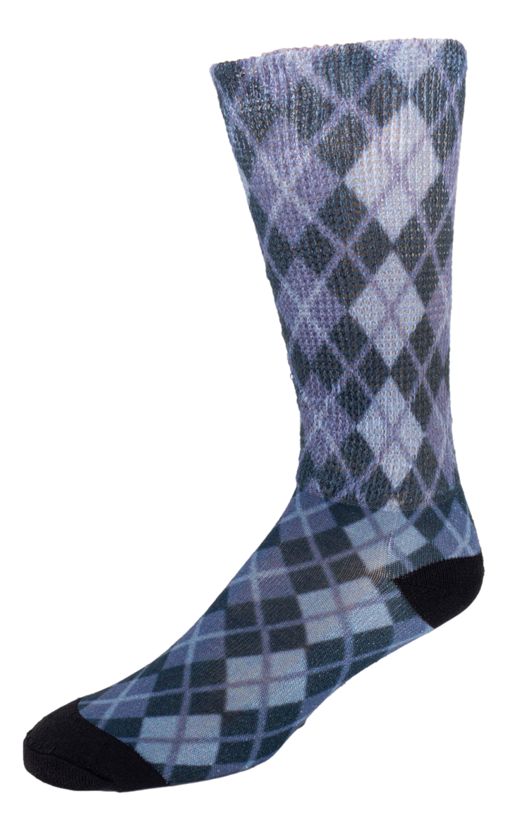 Argyle Gray Diabetic Socks