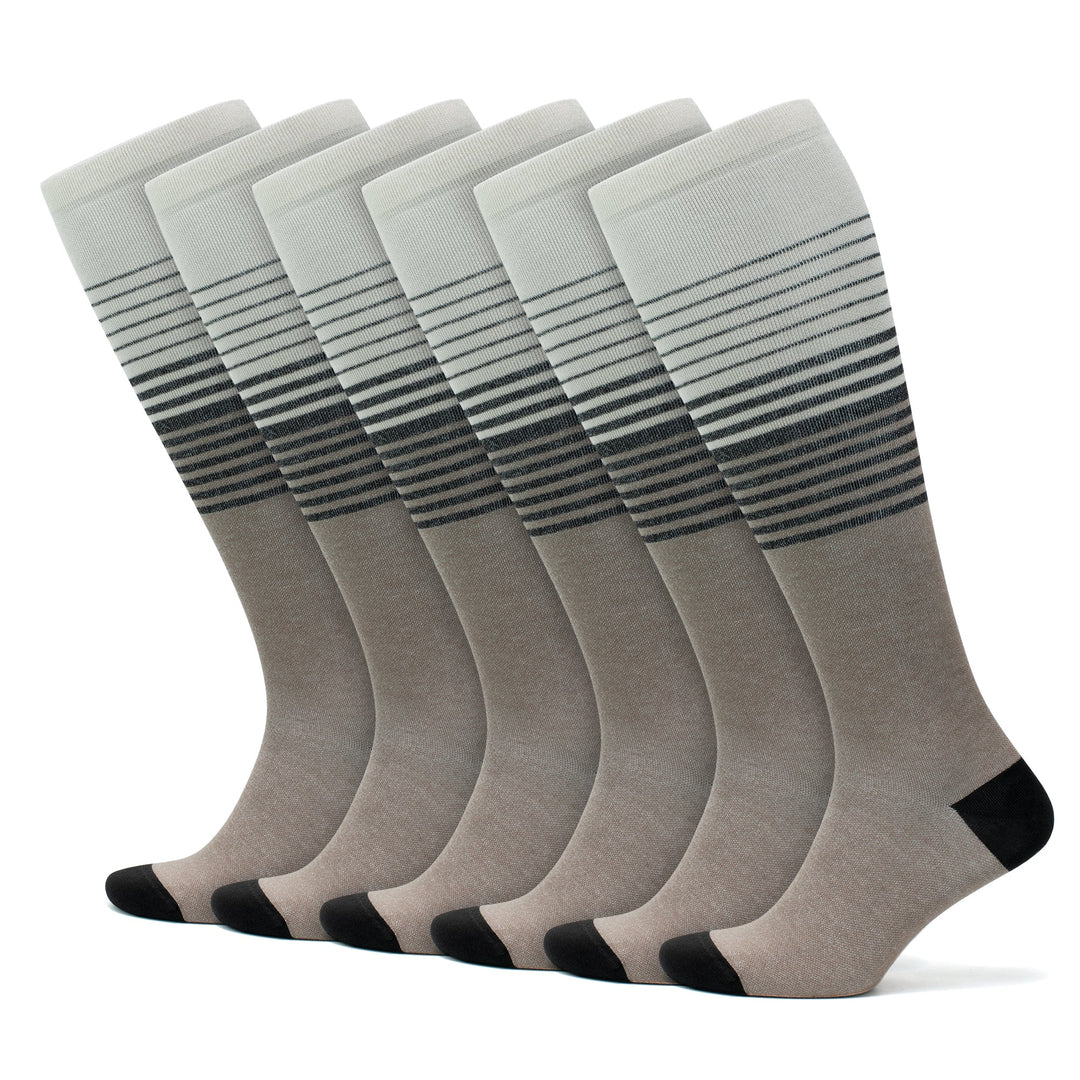 15-20 mmHg Knee High Bamboo Compression Socks for Men &amp; Women - No Cushion