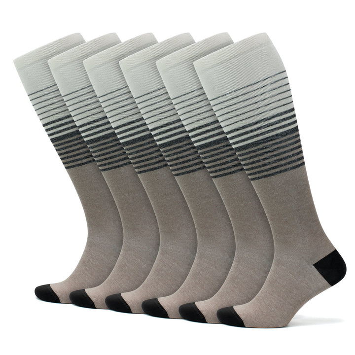15-20 mmHg Knee High Bamboo Compression Socks for Men &amp; Women - No Cushion