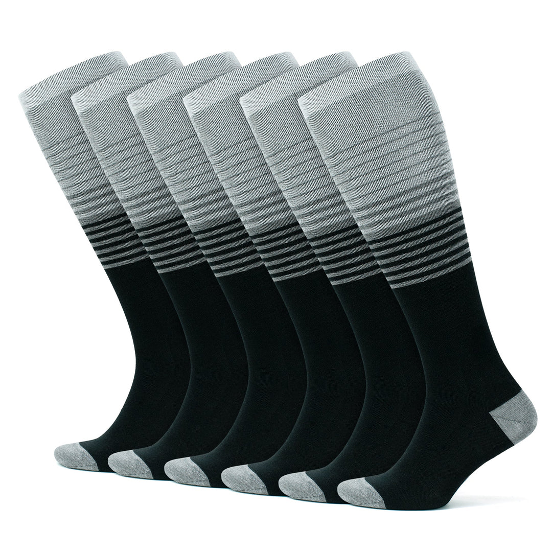 15-20 mmHg Knee High Bamboo Compression Socks for Men &amp; Women - No Cushion