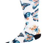 Butterfly Orange & Teal Diabetic Socks
