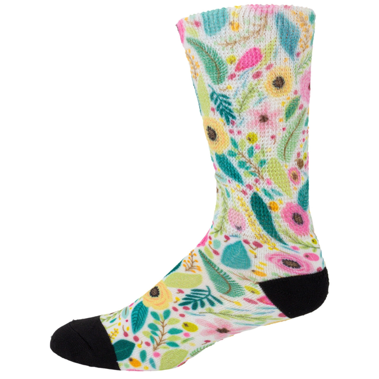 Floral Flowers Diabetic Socks