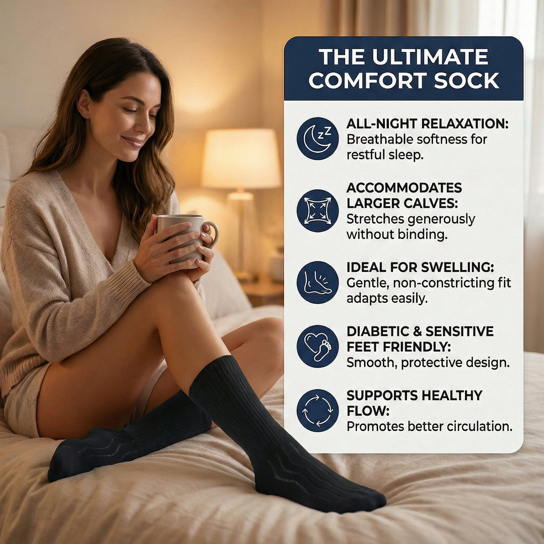 Bamboo Diabetic Crew Socks, Multi-Pack