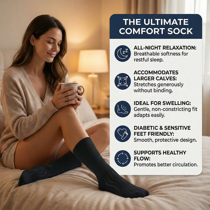 Bamboo Diabetic Crew Socks, Multi-Pack