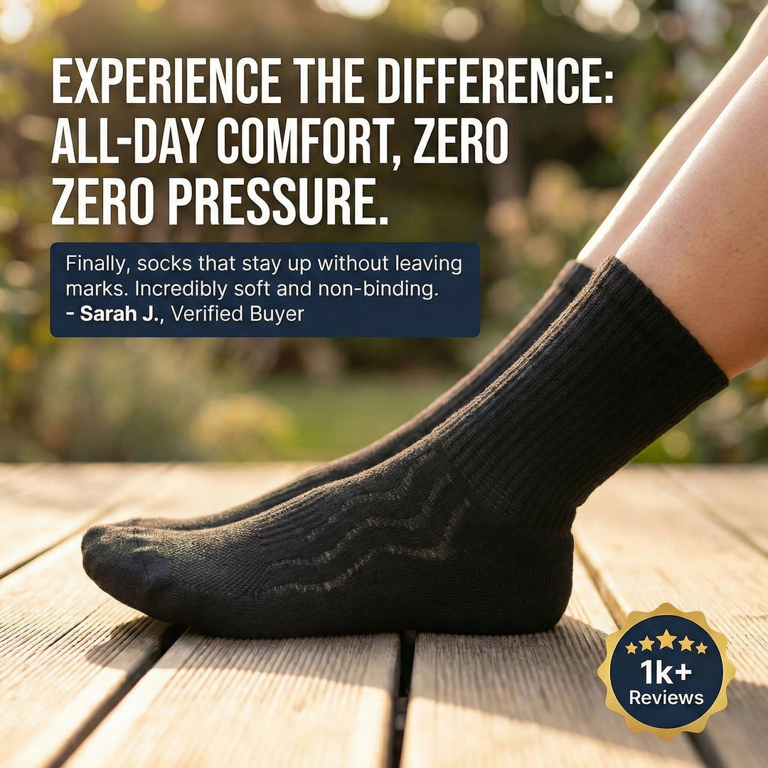 Bamboo Diabetic Crew Socks, Multi-Pack