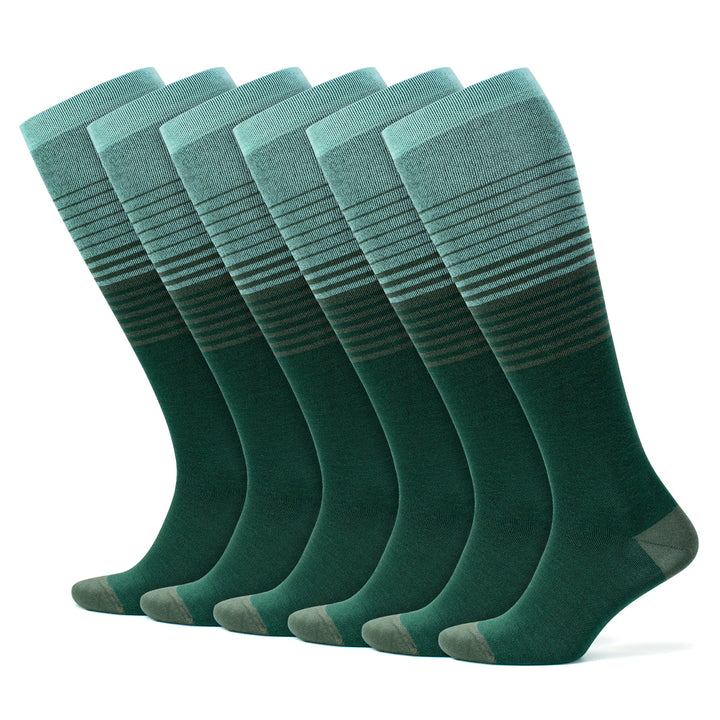 15-20 mmHg Knee High Bamboo Compression Socks for Men &amp; Women - No Cushion