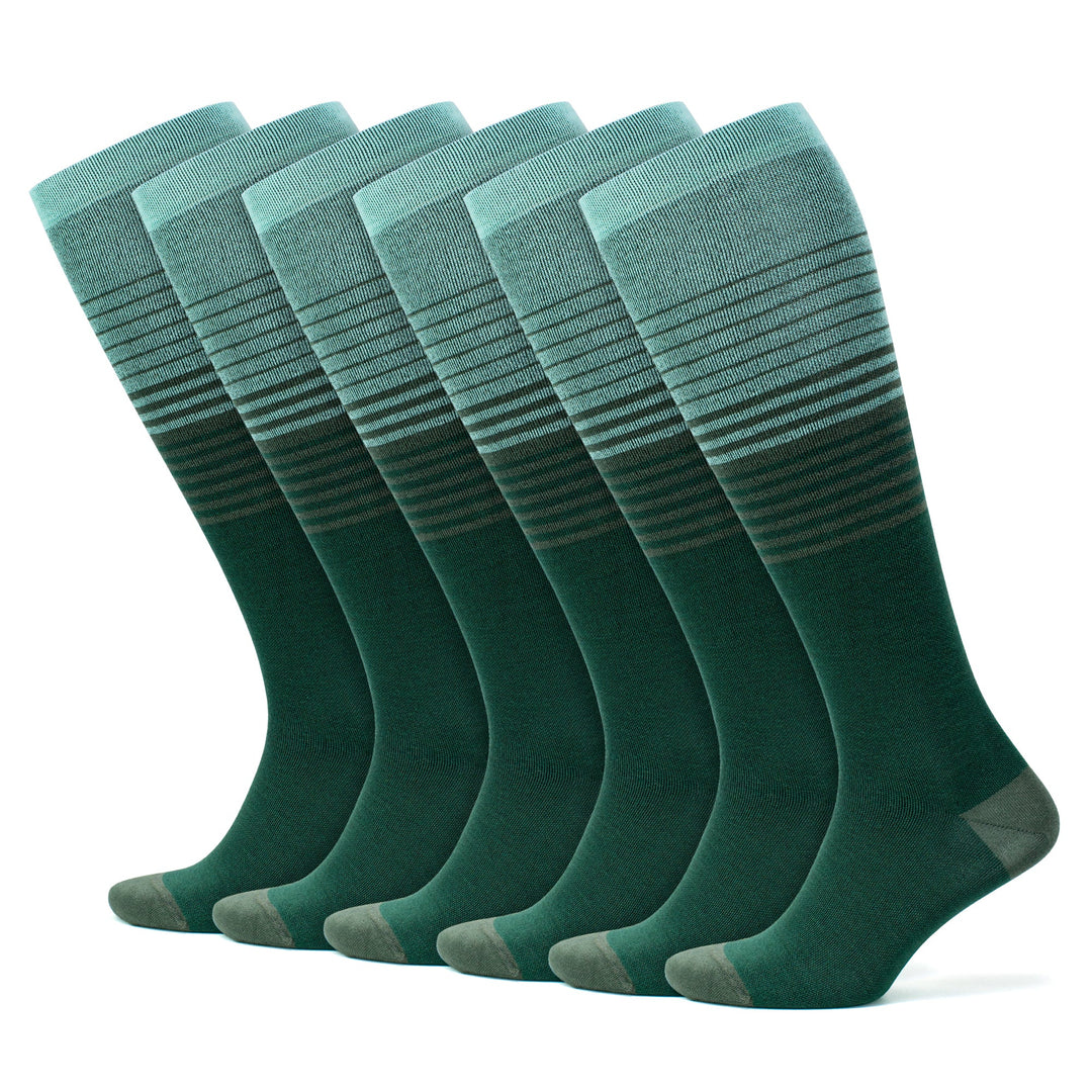 15-20 mmHg Knee High Bamboo Compression Socks for Men &amp; Women - No Cushion