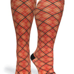 Orange Plaid - (Standard & Extra Wide)