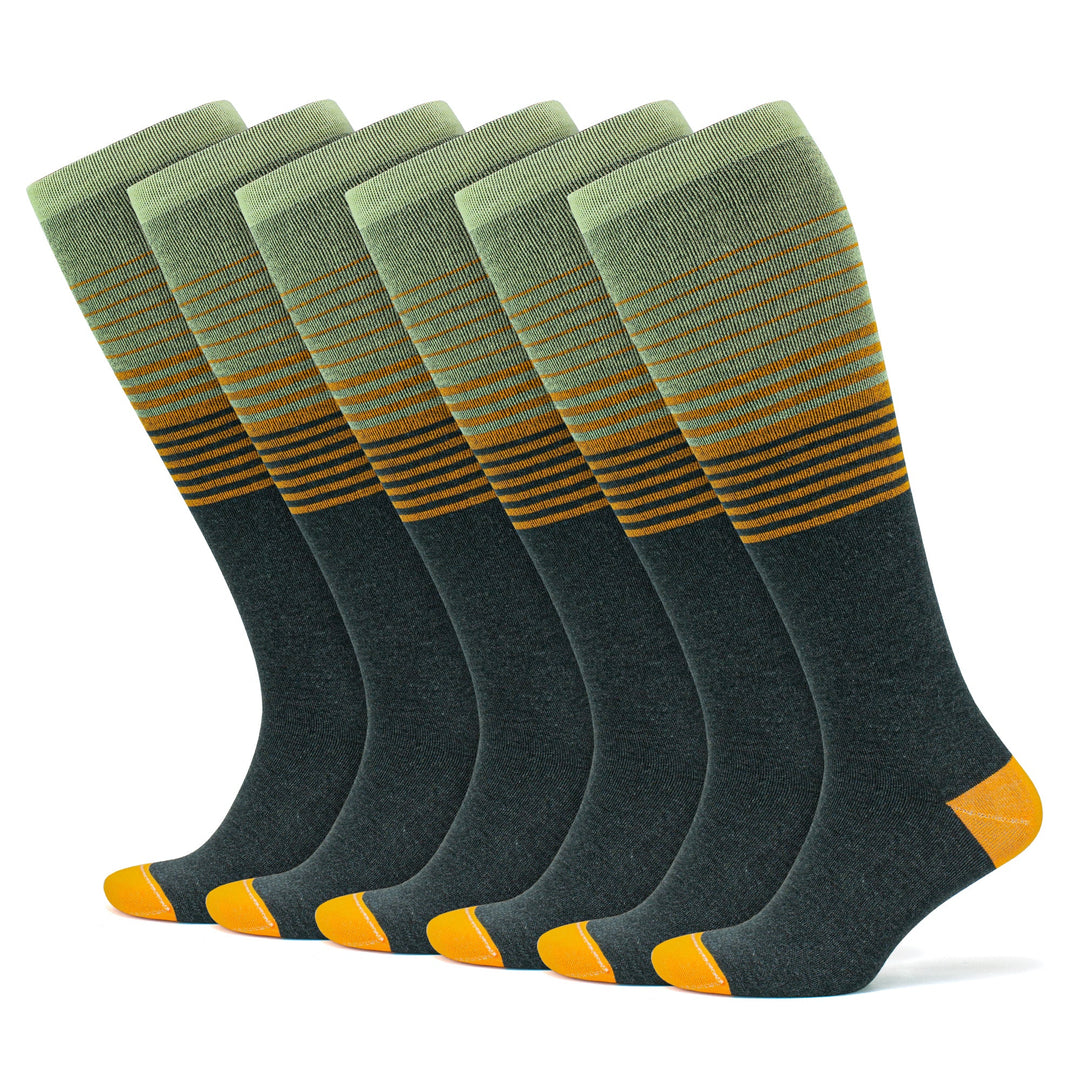 15-20 mmHg Knee High Bamboo Compression Socks for Men &amp; Women - No Cushion
