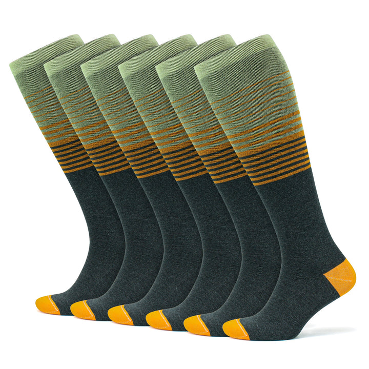 15-20 mmHg Knee High Bamboo Compression Socks for Men &amp; Women - No Cushion