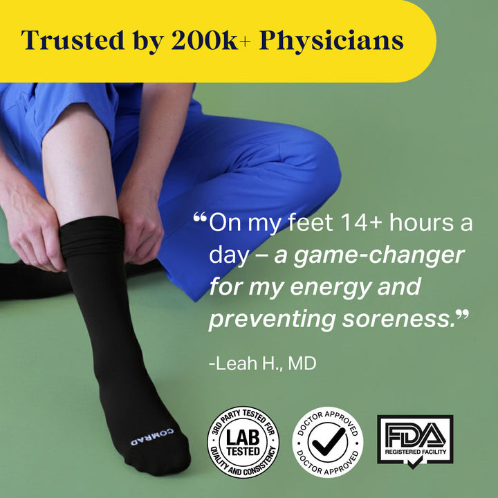 Knee-High Compression Socks – Solid Navy