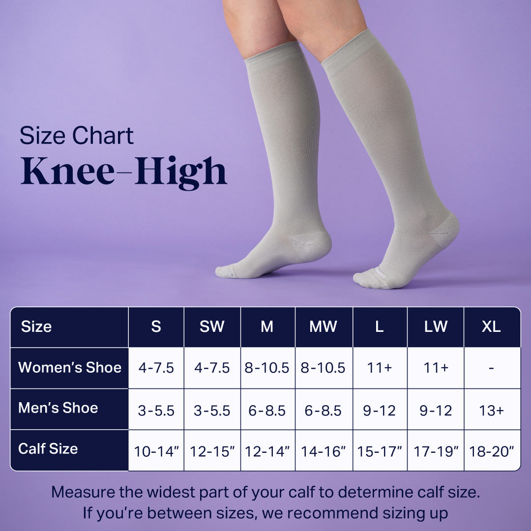 Knee-High Compression Socks – Solid Rose