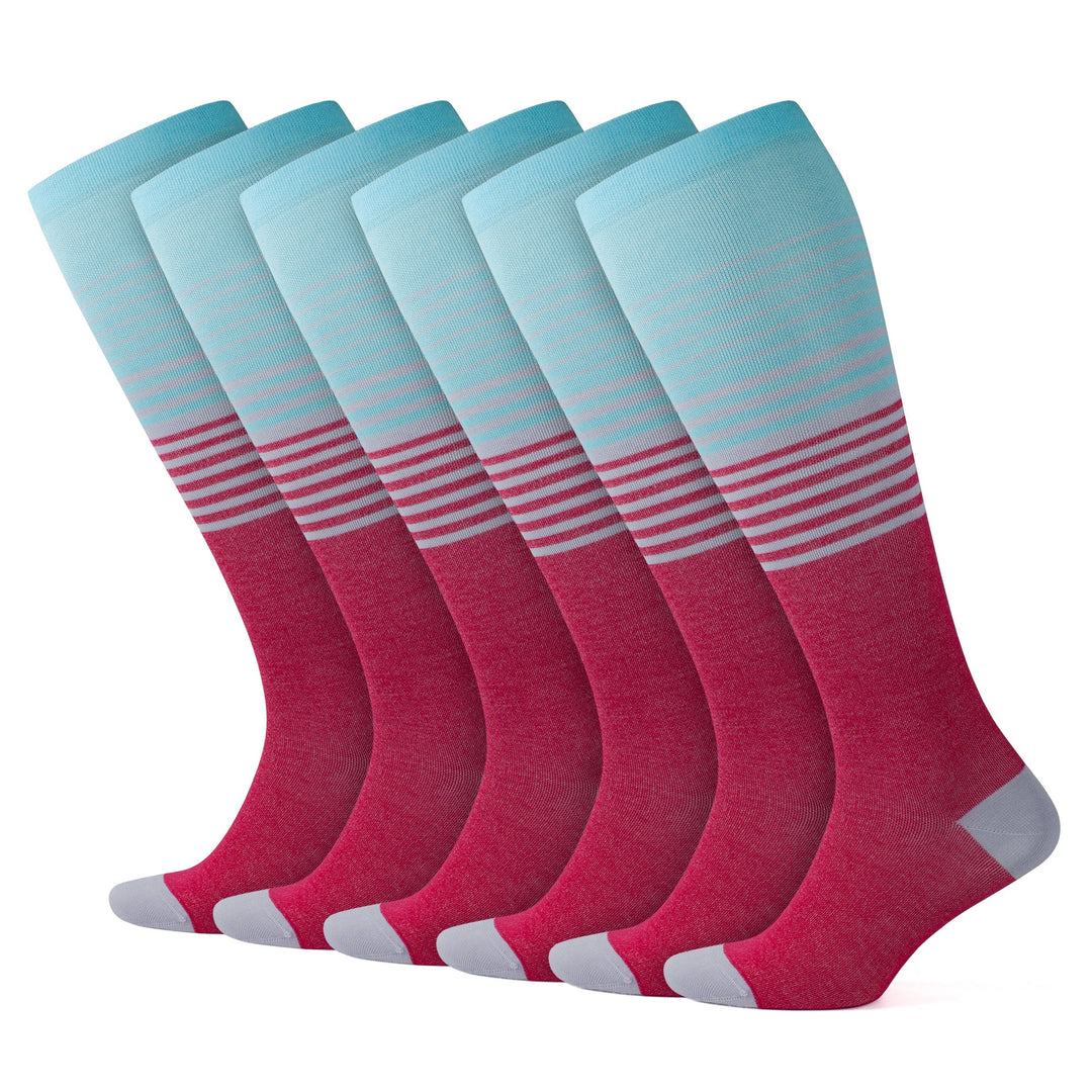15-20 mmHg Knee High Bamboo Compression Socks for Men &amp; Women - No Cushion