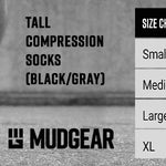Tall Compression Socks (Black/Gray)