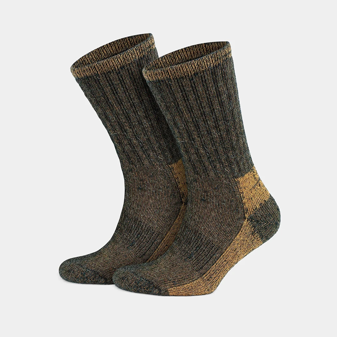Thermal Warm Terry Lined Alpaca Hiking Boot Socks for Men &amp; Women - Optic Effect