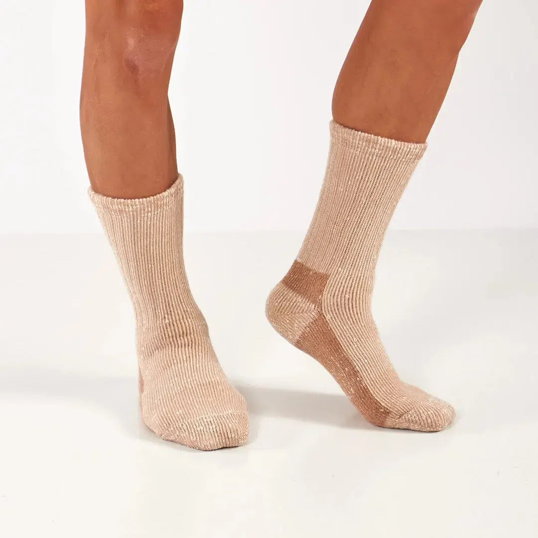 Thermal Warm Terry Lined Alpaca Hiking Boot Socks for Men &amp; Women - Optic Effect