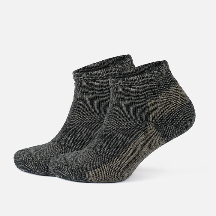 Alpaca Wool Thermal Full Terry Low Cut Socks for Men &amp; Women - Optic Effect