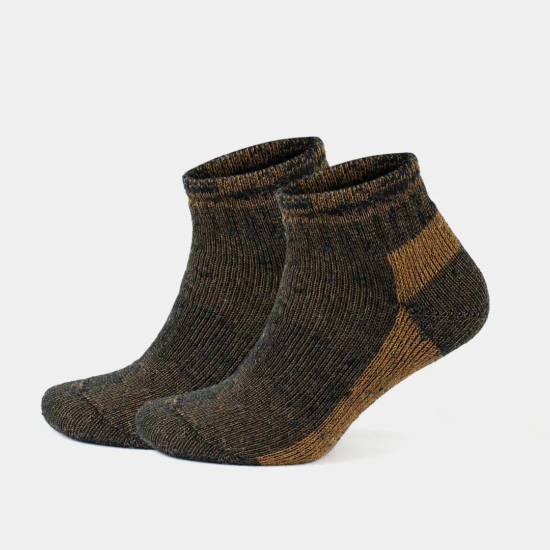 Alpaca Wool Thermal Full Terry Low Cut Socks for Men &amp; Women - Optic Effect