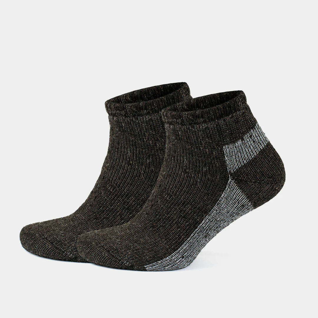 Alpaca Wool Thermal Full Terry Low Cut Socks for Men &amp; Women - Optic Effect
