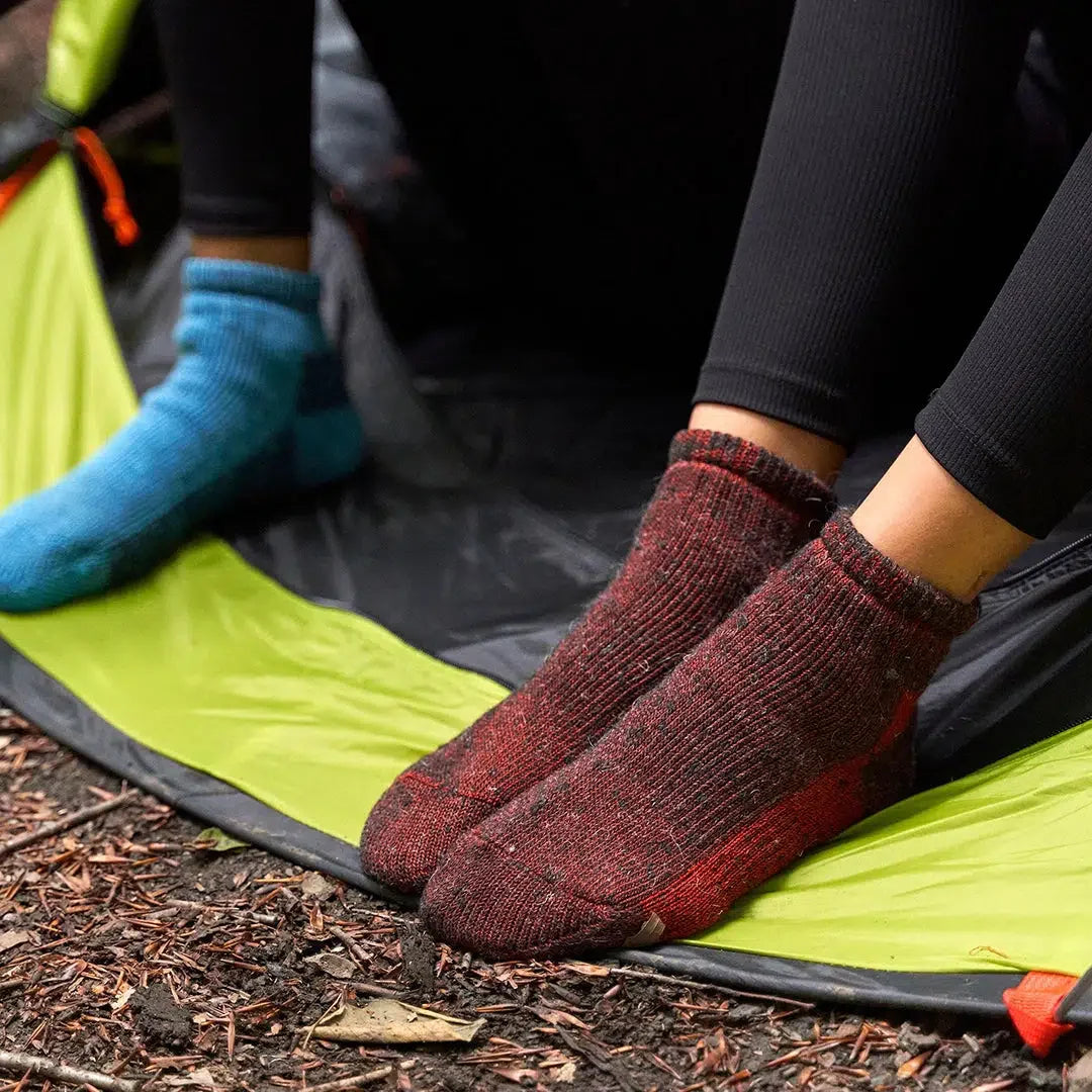 Alpaca Wool Thermal Full Terry Low Cut Socks for Men &amp; Women - Optic Effect