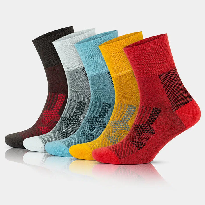 Bamboo Colorful Soft Seamless Diabetic Socks for Men and Women