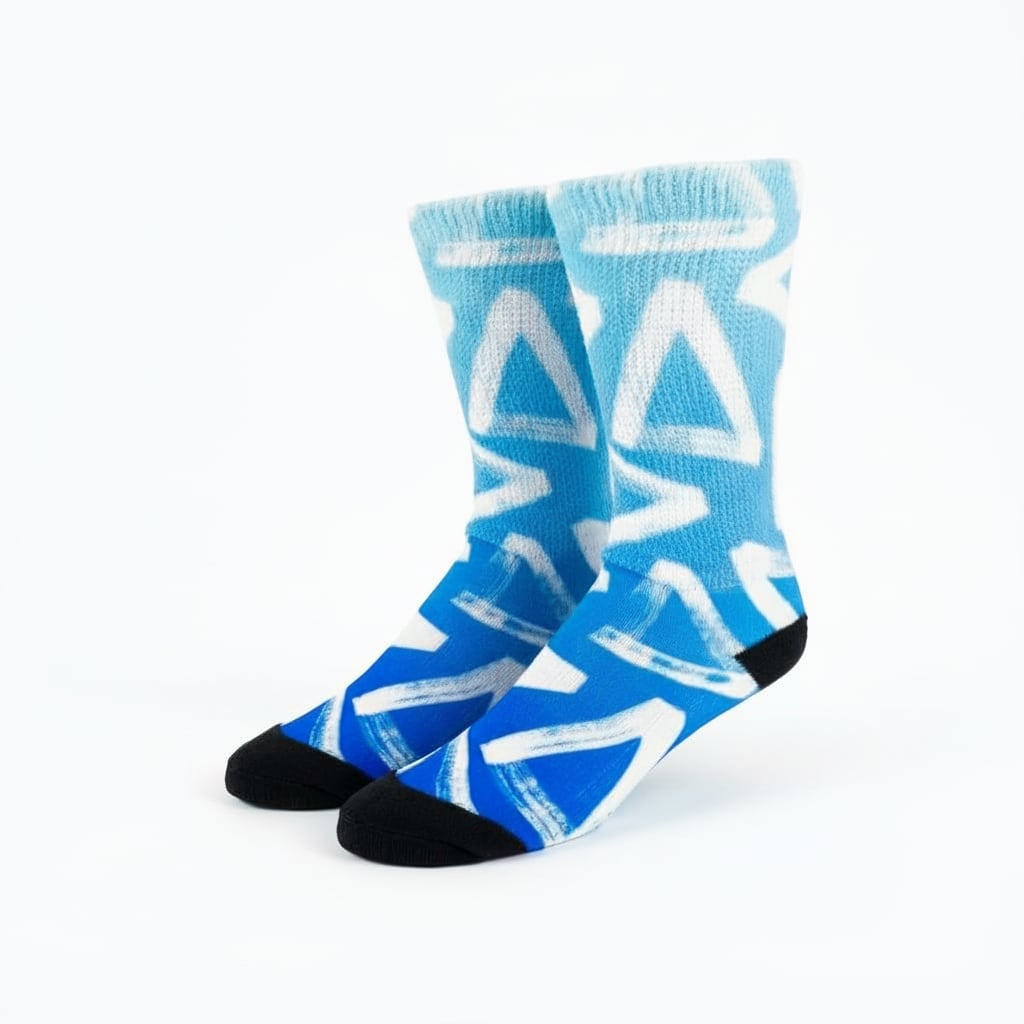 Cool Blue Bold Line Diabetic Socks
