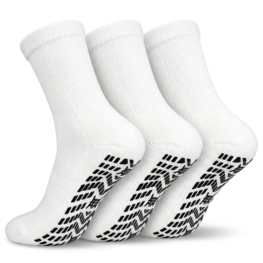 Non-Slip Grip Diabetic Socks — 3-Pair Pack