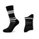 Sock Perfect ActiveLife Diabetic Crew Socks – Stylish Non-Binding Socks with Cushioning