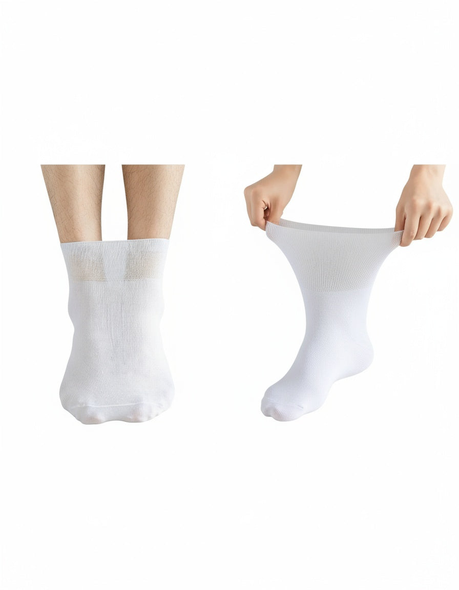 SP Triple Stretch Non-Binding Crew Socks (3 Pair) - White