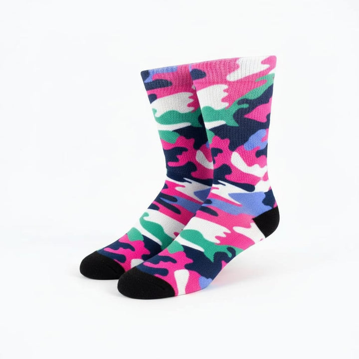 Colorful Camo Diabetic Socks