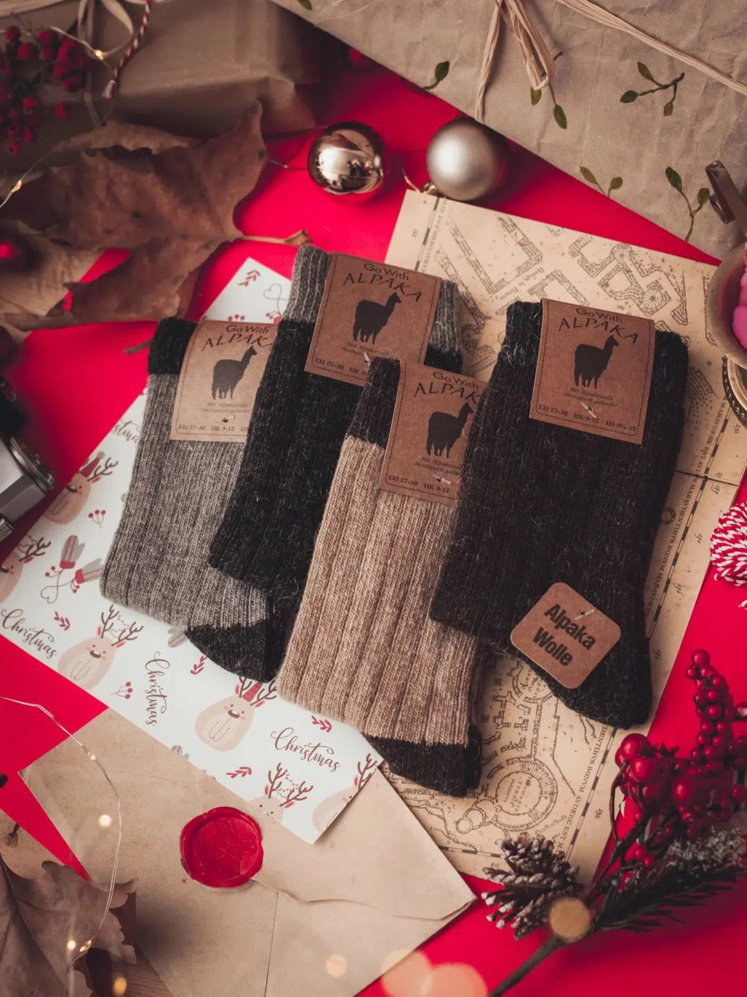 Kids Alpaca Wool Warm Thermal Crew Socks