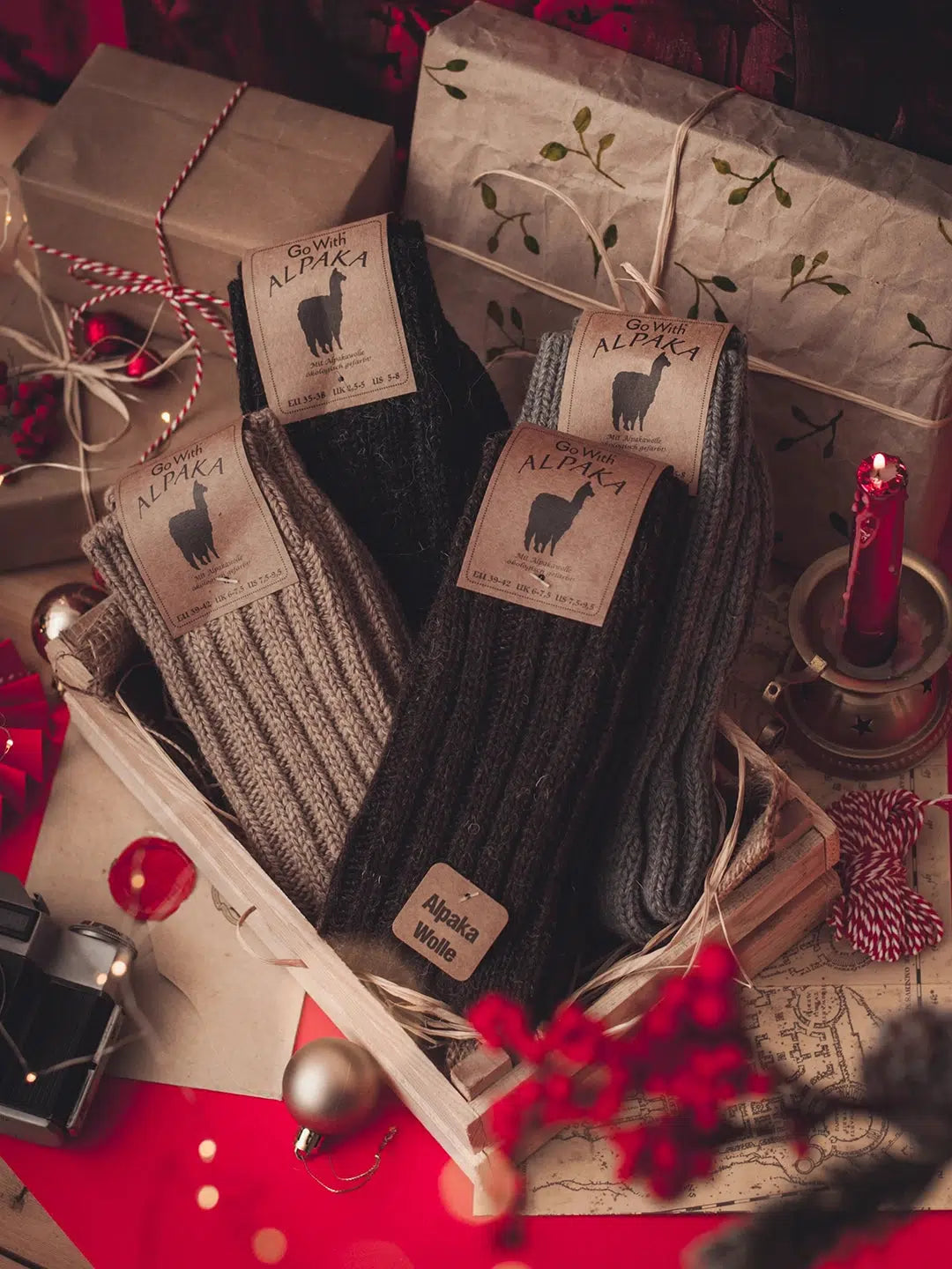 Alpaca Wool Extra Thick Crew Loose Socks for Men and Women
