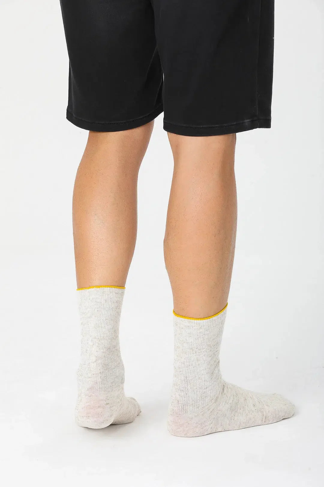 Men's Thin Linen & Cotton Blend Crew Diabetic Socks