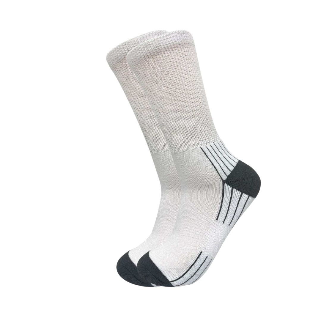 Sock Perfect ActiveLife Diabetic Crew Socks – Stylish Non-Binding Socks with Cushioning