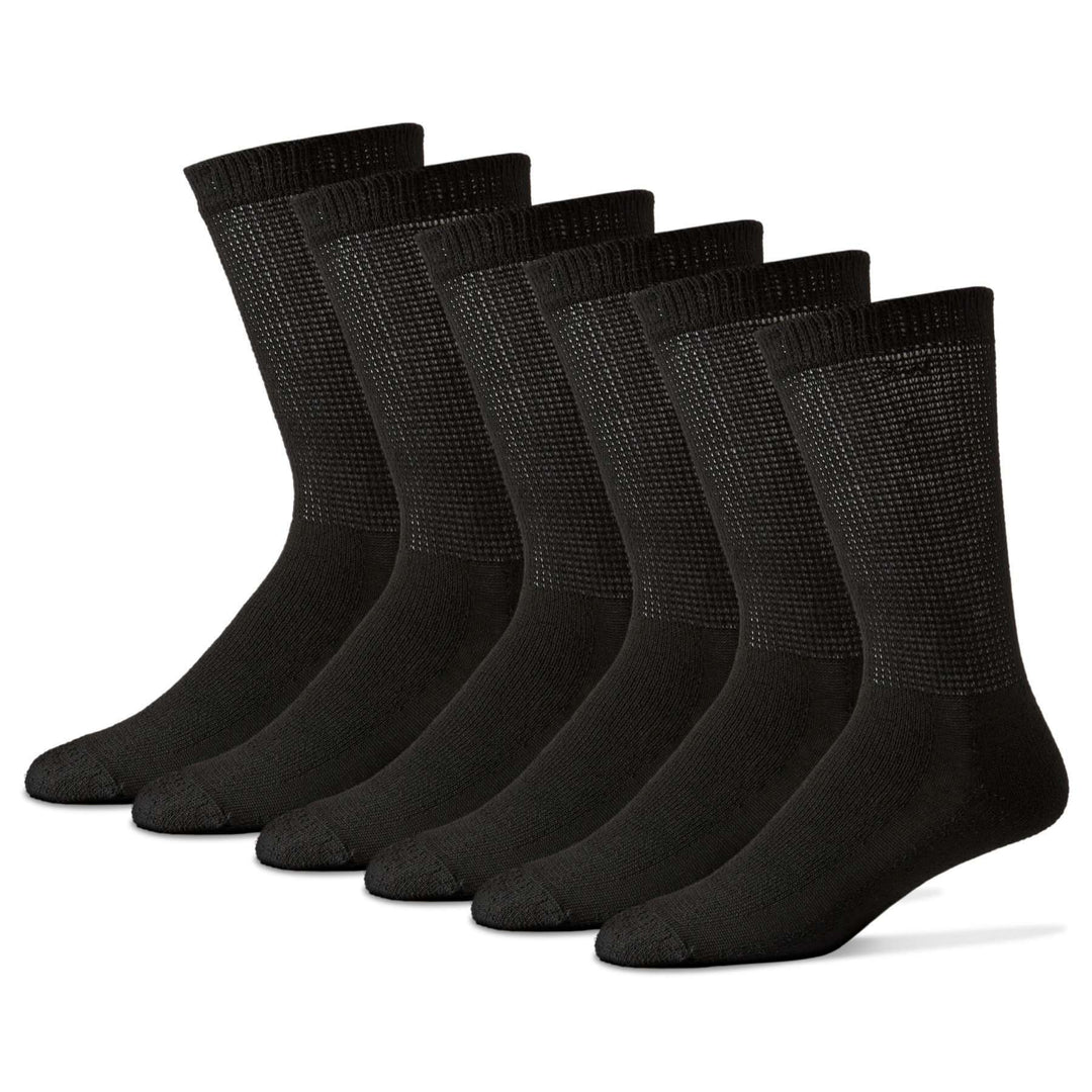 Physician's Choice Diabetic Socks Large / Crew / Black Diabetic Socks (12 Pairs)