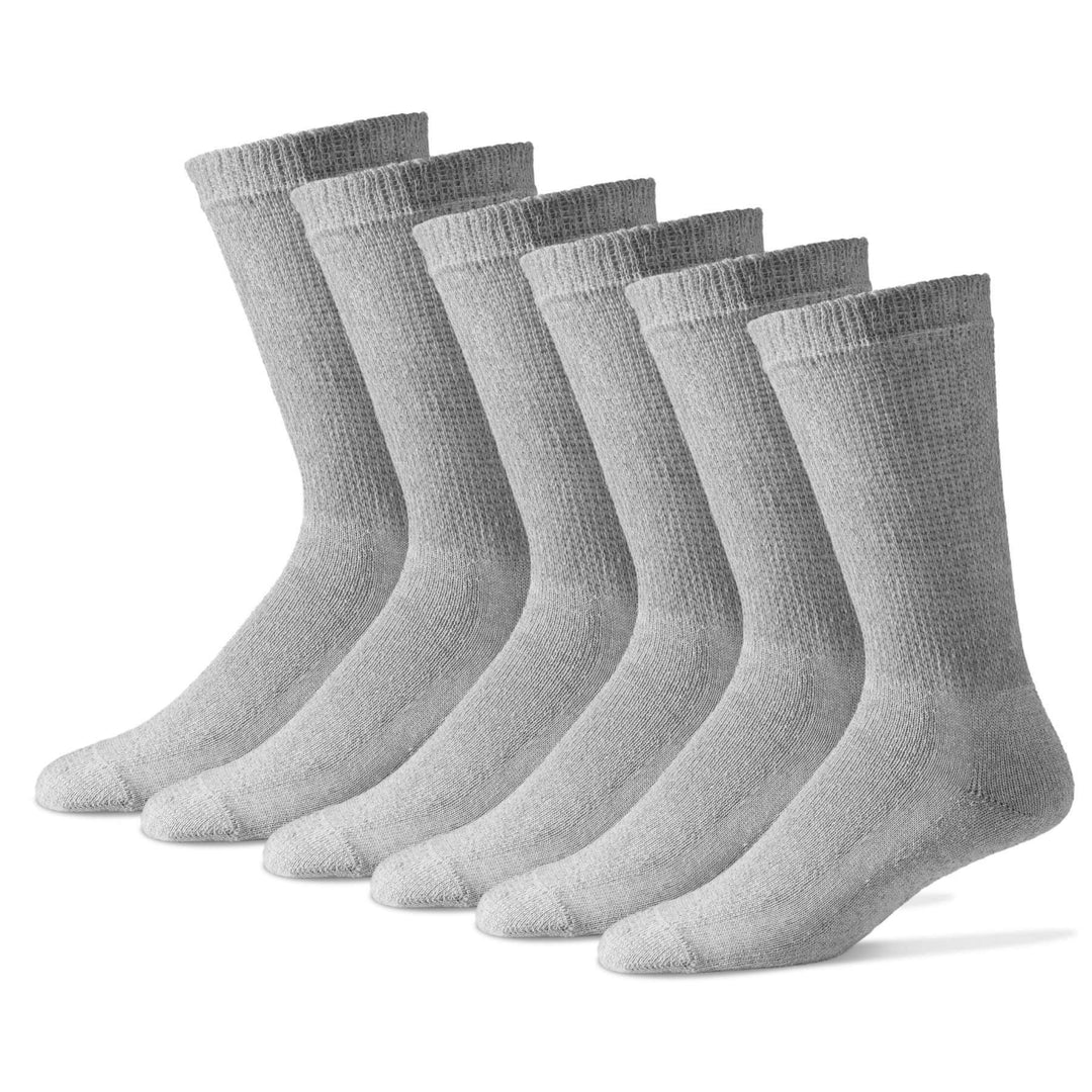 Physician's Choice Diabetic Socks Large / Crew / Gray Diabetic Socks (12 Pairs)