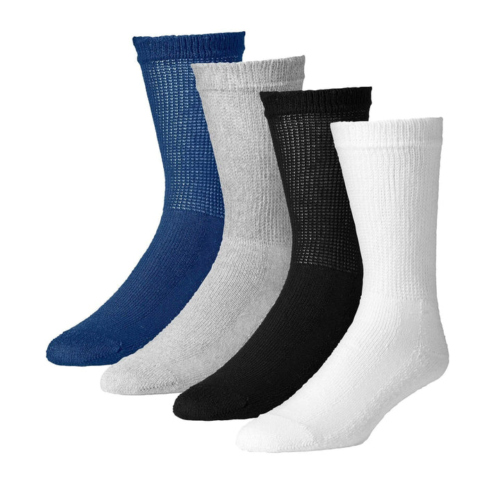 Physician's Choice Diabetic Socks Large / Crew / Multi Color Diabetic Socks (12 Pairs)