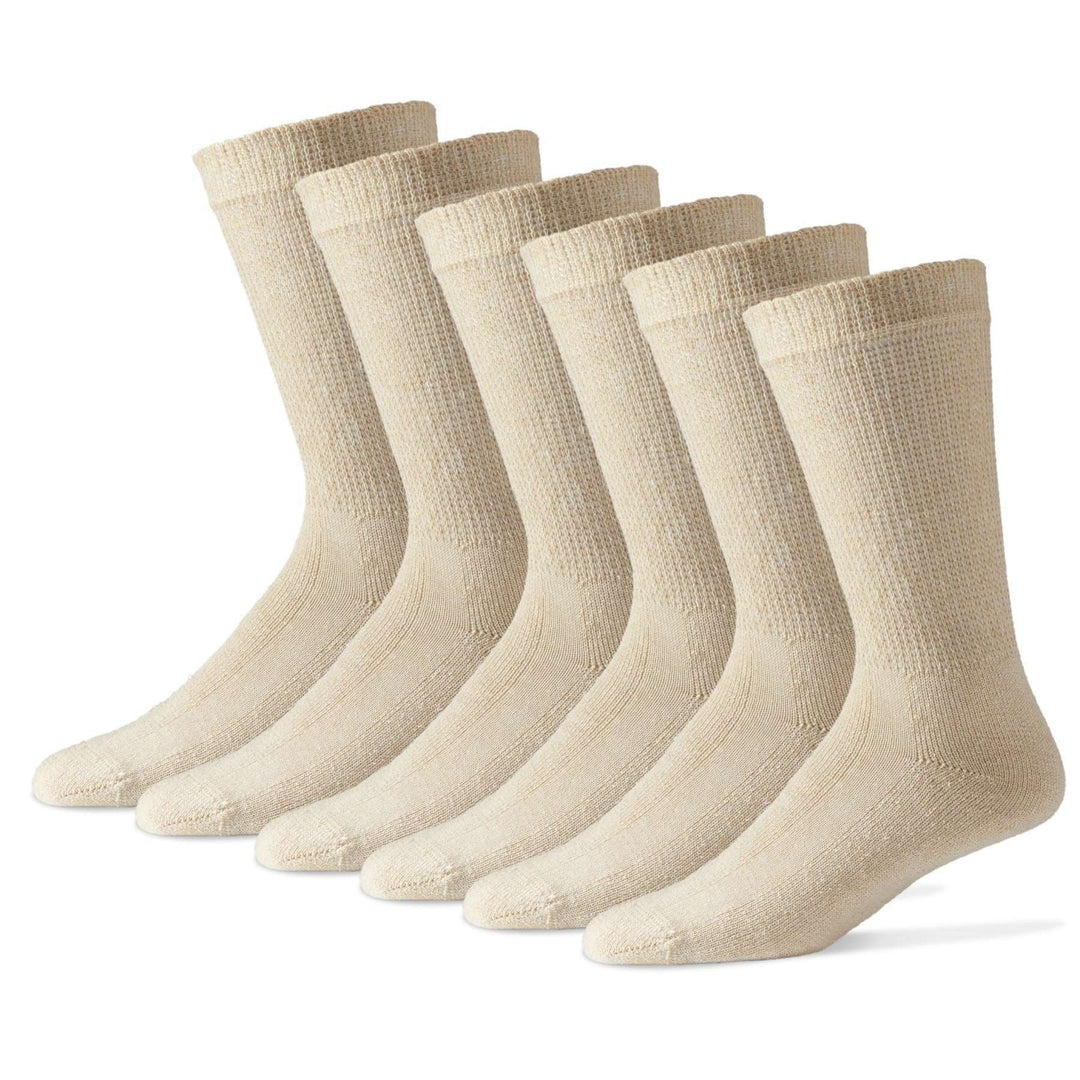 Physician's Choice Diabetic Socks Large / Crew / Tan Diabetic Socks (12 Pairs)