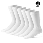 Physician's Choice Diabetic Socks Large / Crew / White Diabetic Socks • 12-Pairs