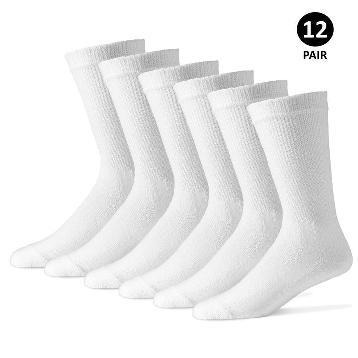 Physician's Choice Diabetic Socks Large / Crew / White Diabetic Socks • 12-Pairs