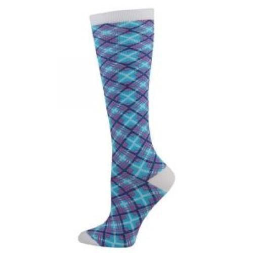 TM Compression Socks M/LG Angled Plaid Fashion Compression Sock - 10-14mmHg | Women's